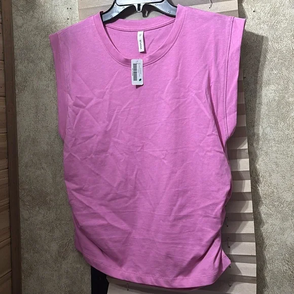 Wishlist Pink Sleeveless Top with Rouched Sides - Picture 1 of 5
